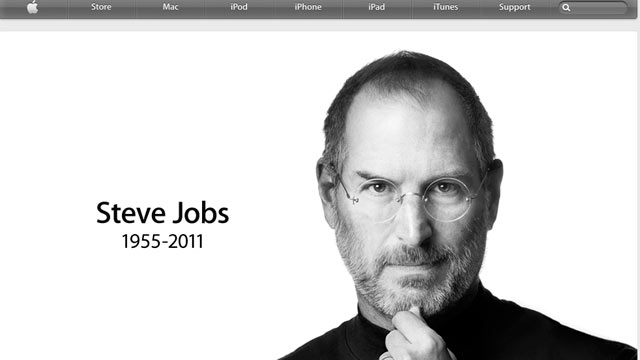 PHOTO: A screenshot of the Apple website confirms that Steve Jobs has died, Oct. 5, 2011.