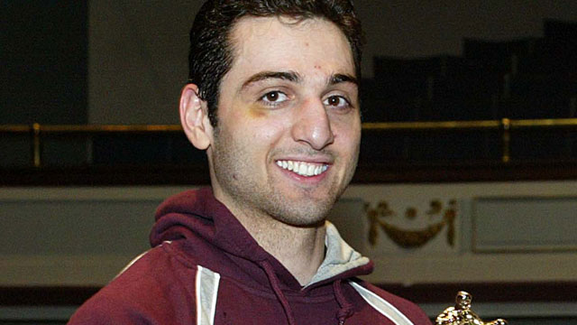 PHOTO: Tamerlan Tsarnaev accepts the trophy for winning the 2010 New England Golden Gloves Championship in Lowell, Mass.