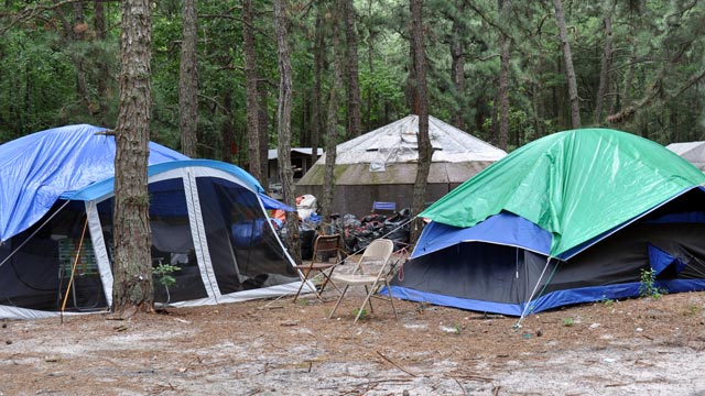 PHOTO: Tent City is a homeless community in Lakewood, New Jersey that houses more than 70 people in tents, shacks, trailers and tepees.