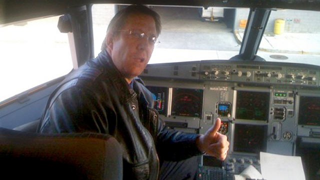 PHOTO: Clayton F. Osbon is seen here in a cockpit from an undated Twitter picture.