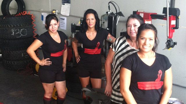 PHOTO: Tres Tire and Wheel workers