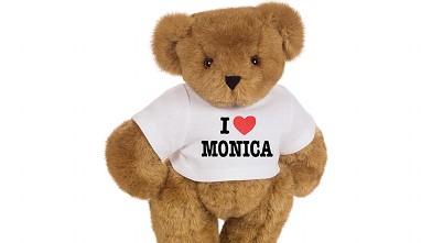 PHOTO: Seen here is a custom t-shirt on a teddy bear, a 'Made in America' gift for Valentine's Day.