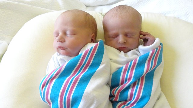 PHOTO: Declan (left) and Gavin (right) were born minutes apart on two different Long Island highways en route to the hospital this weekend.