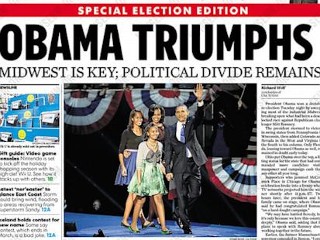 Photos: Papers Announce Obama Win