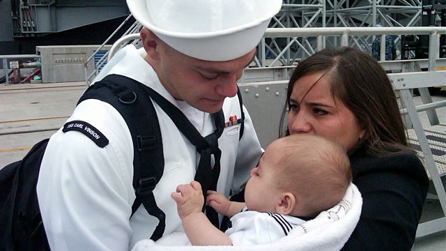 PHOTO: Sailor from USS Carl Vinson with family