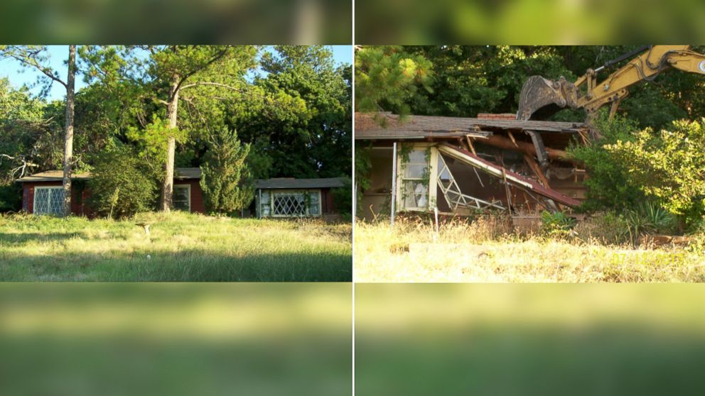 PHOTO: David Underwoods house, left, had been in his family for decades before the city mistakenly demolished it, right.