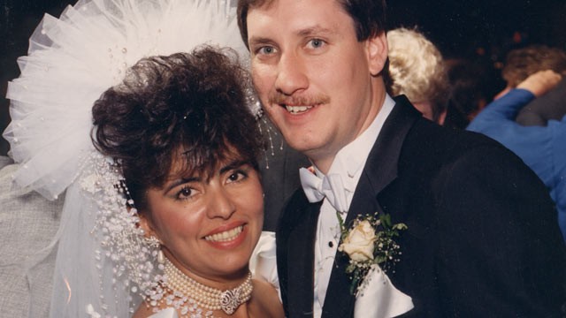 PHOTO: This undated handout photo of Edward Smith and Monica Rodriguez Smith on their wedding day; Monica was one of the six victims who lost their lives when a truck bomb detonated in below the North Tower of the World Trade Center on Feb. 26, 1993.