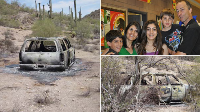 PHOTO: The bodies of James Butwin, his wife and their three children were found in a scorched car in the desert.