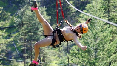 PHOTO: ZipZone Naked 100 raised $15,000 for breast cancer research at ZipZone Adventure Park in Peachland.