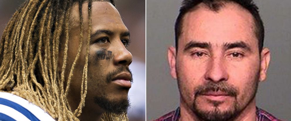 PHOTO: Indianapolis Colts linebacker Edwin Jackson, 26, left, and Manuel Orrego-Savala, 37, right. 