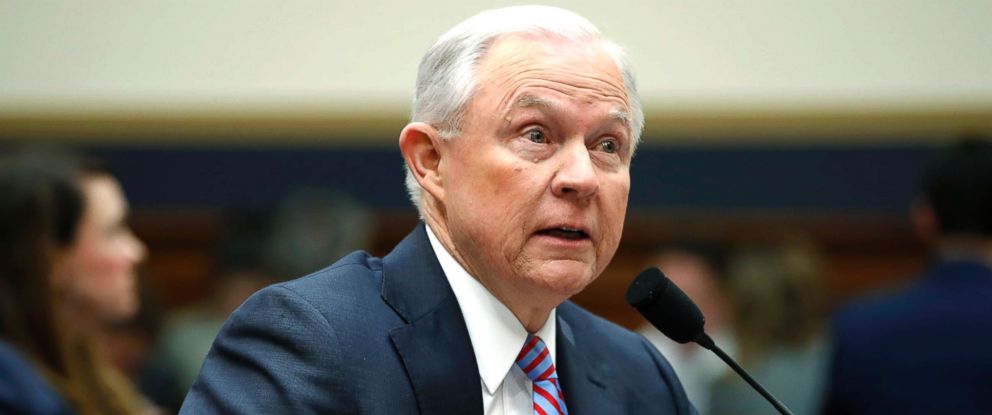 PHOTO: Attorney General Jeff Sessions speaks during a House Judiciary Committee hearing on Capitol Hill, Nov. 14, 2017.
