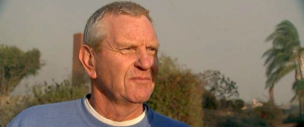 PHOTO: Jim McConica talks with ABC News about the recent destruction of his home from wildfire, Dec. 5, 2017.