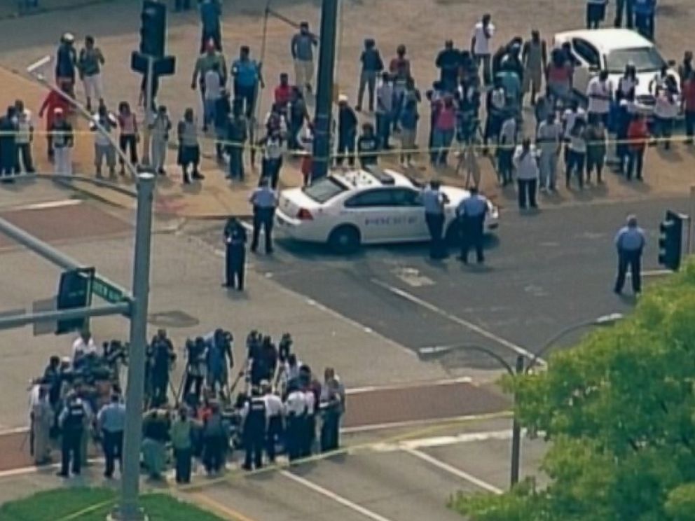 Ferguson Chants Heard After St. Louis Cops Shoot Suspect - ABC News