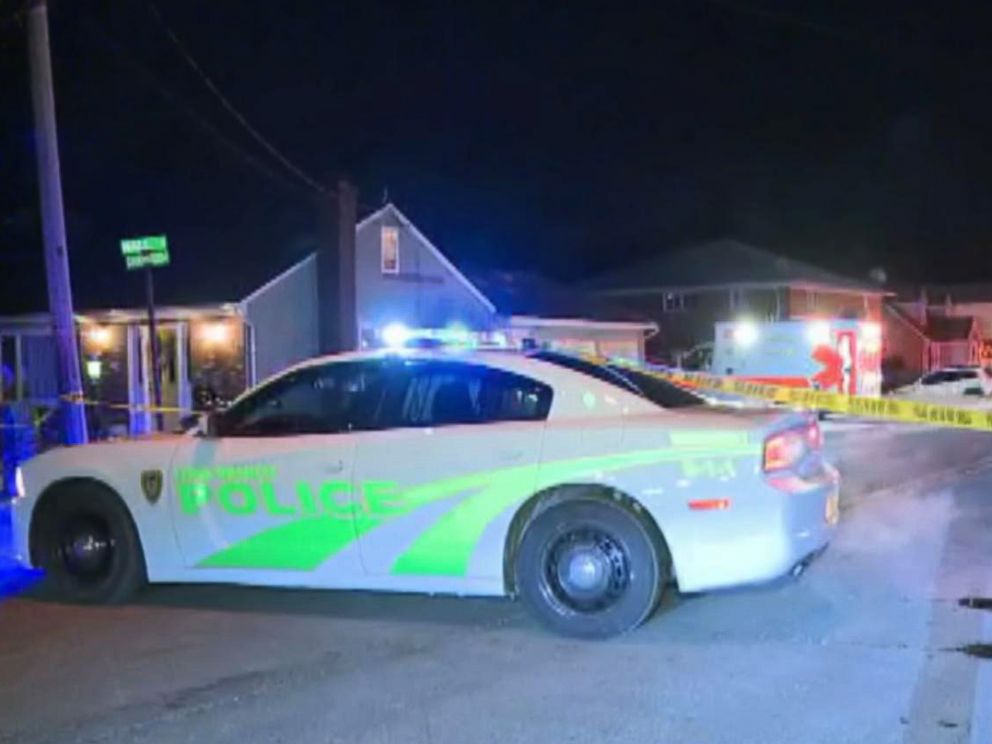 PHOTO: The crime scene outside the house in Long Branch, NJ, where a 16 year-old shot and killed members of his family and a family friend on New Years eve.