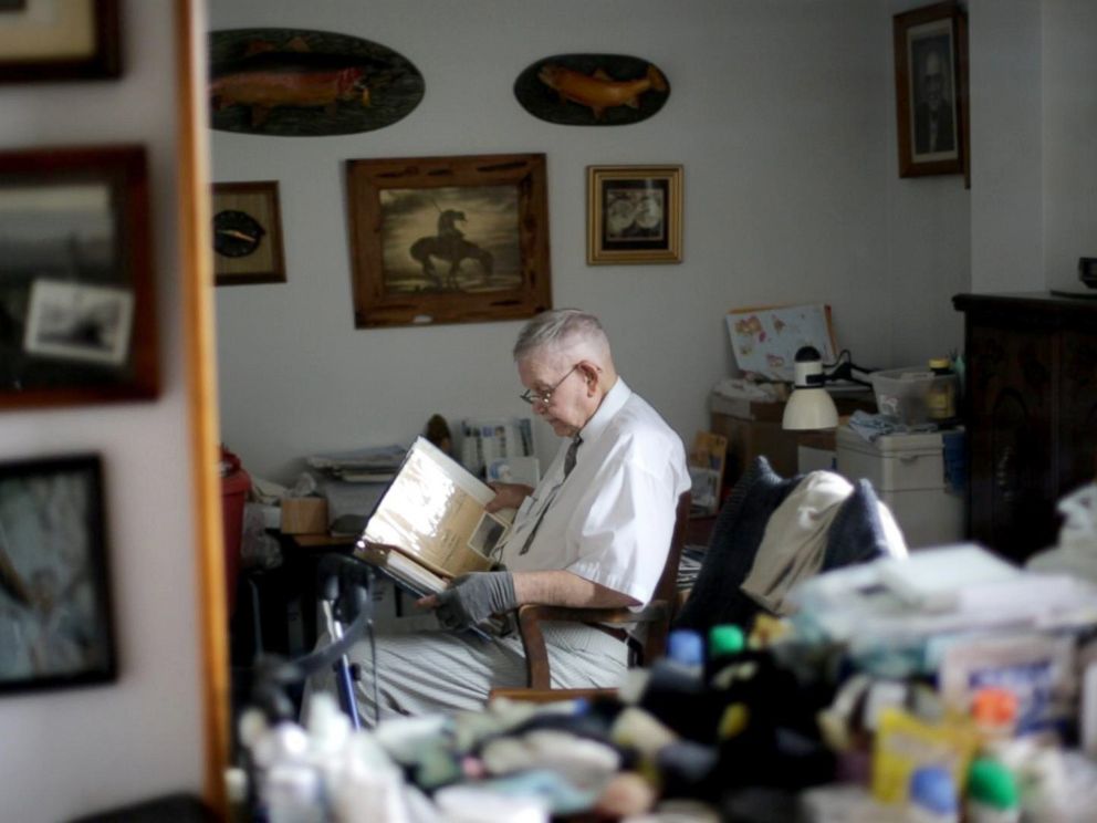PHOTO: Loyd Leatherman, 91, served as a U.S. Navy mailman during World War II. He was stationed aboard the USS Oglethorpe in the Pacific Theater.