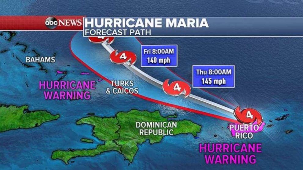 PHOTO: Hurricane Maria Forecast Path