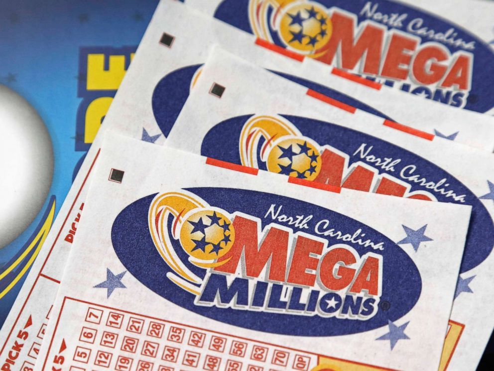 PHOTO: Mega Millions lottery tickets rest on a counter at a Pilot travel center near Burlington, N.C., July 1, 2016.