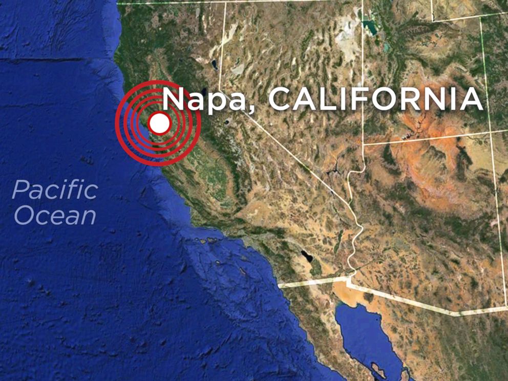 Northern California struck by earthquake Sunday, August 24, 2014.