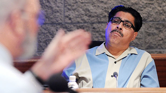 PHOTO: Xavier Alvarez is seen in this file photo at a water district board meeting on October 15, 2008 in Claremont, Calif.; Alvarez was indicted in 2007 after he falsely claimed at a public meeting that he was a retired Marine who received the Medal of H