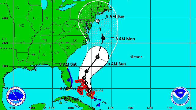 PHOTO: The projected path of Hurricane Sandy, which is threatening to hit the Northeast early next week.