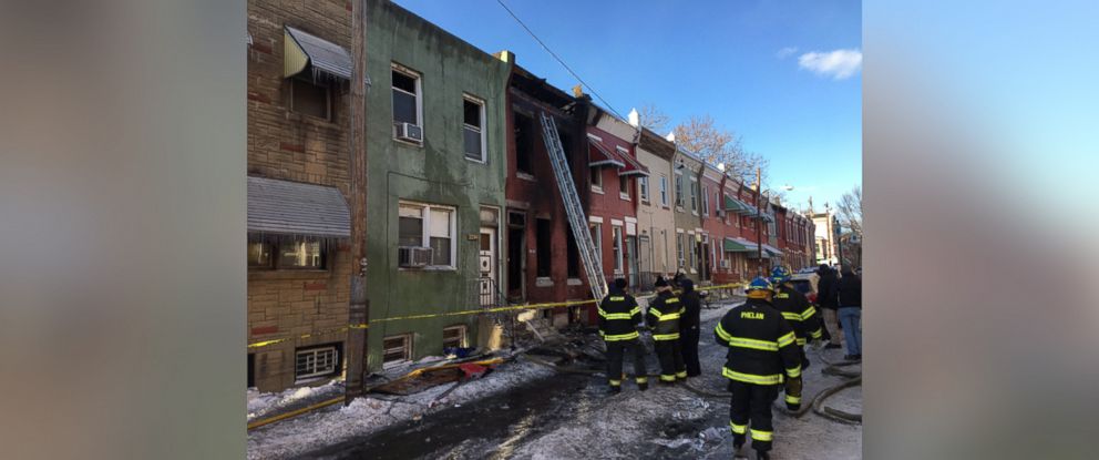 PHOTO: @BobBrooks6abc tweeted this photo, Jan. 6, 2018 with the caption, " Close up look now at scene of fire."