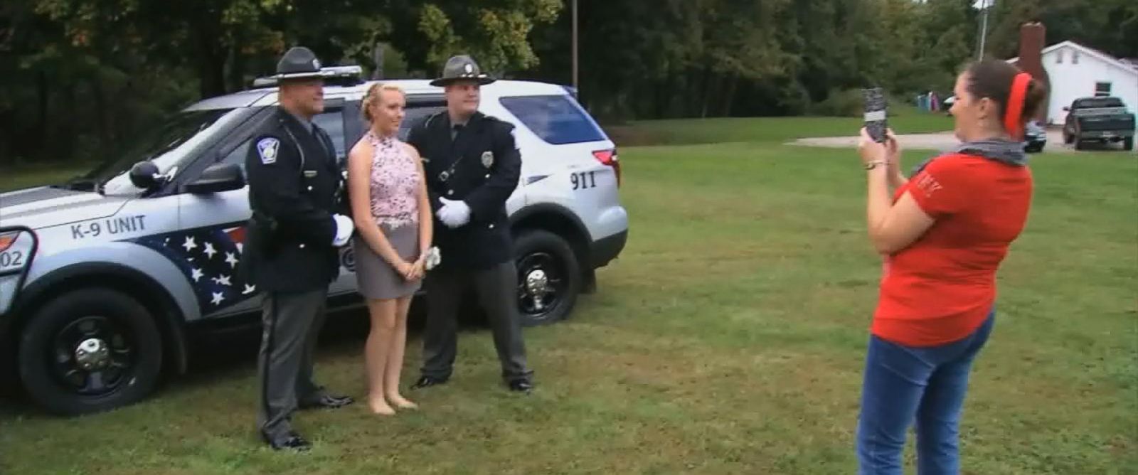 Cops Escort Daughters Of Fallen Officer To Homecoming Dance - ABC News