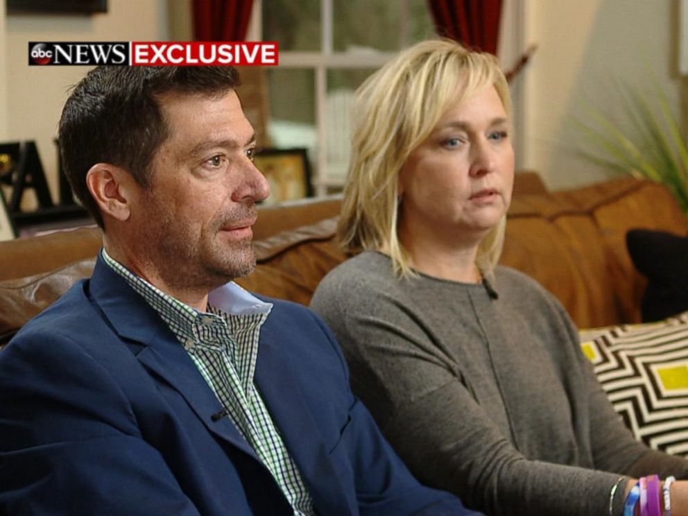 PHOTO: Rae Ann Gruver and Stephen Gruver speak to ABC News Amy Robach about the death of their 18-year-old son, Max Gruver.