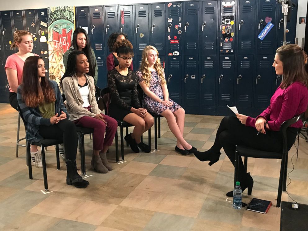 PHOTO: ABC News Paula Faris sat down with seven girls between the ages of 12 and 16 in Columbus, Ohio, to discuss coming of age in a post #MeToo world.