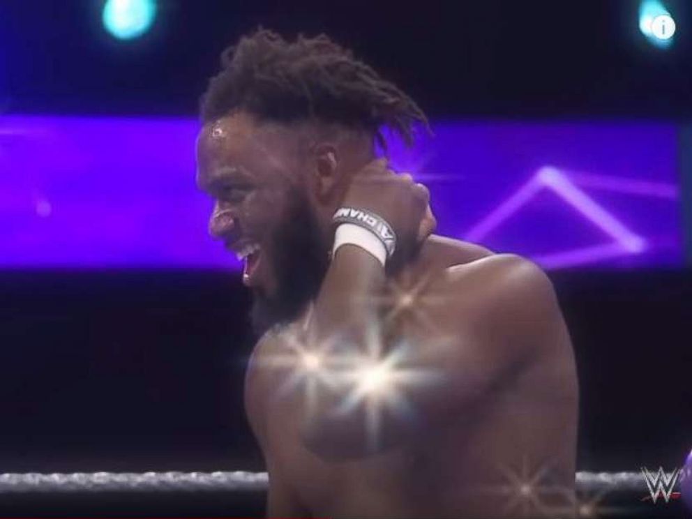 PHOTO: Rich Swann in a screengrab from Rich Swann Entrance Video posted to Youtube by WWE, Oct. 1, 2016.