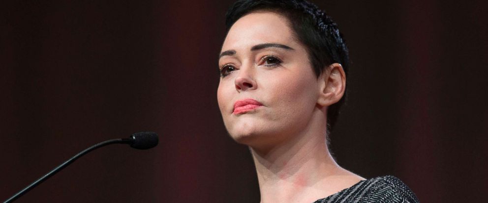 PHOTO: Rose McGowan gives opening remarks to the audience at the Womens March / Womens Convention in Detroit, Oct. 27, 2017.
