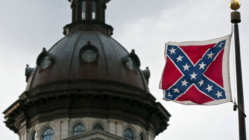PHOTO: A Confederate flag flies outside the South Carolina State House in Columbia, South Carolina January 17, 2012. 