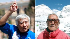 PHOTO: Yuichiro Miura and Min Bahadur Sherchan