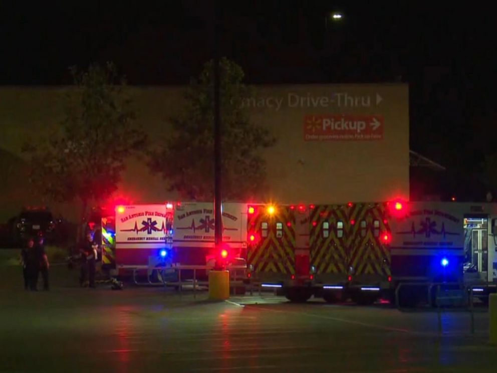 PHOTO: 8 people were found dead, 30 injured in semitrailer in a Walmart parking lot in San Antonio in apparent human-trafficking case.