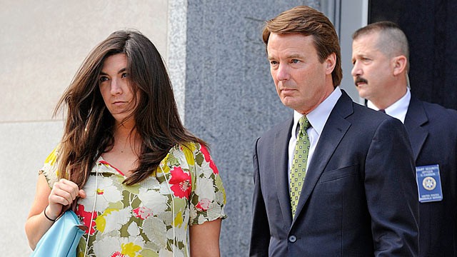 PHOTO: John Edwards, right, and daughter Cate, are shown arriving at the Federal Court in Greensboro N.C., May 4, 2012.