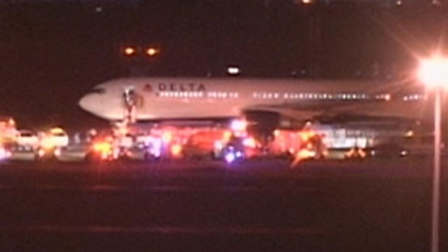 PHOTO: A Delta flight headed to Madrid returned to JFK after takeoff Thursday, July 12, 2012, after suspicious wires were noticed on board by Federal Air Marshals.