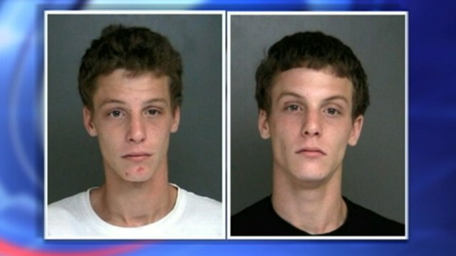 VIDEO: Daniel and Cory Amarosa were arrested in a pair of robberies on Long Island.