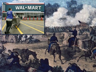 The Battle of the Wilderness in Virginia. Inset of Walmart.