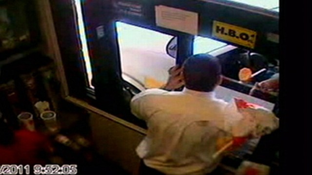VIDEO: The Florida educator allegedly flung breakfast potatoes at a fast-food employee.