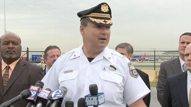 VIDEO: Philadelphia officials investigate threat of explosives on plane at airport.