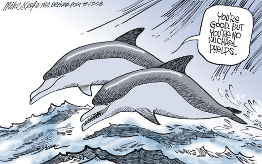 <b>"Dolphin Talk"</b> Political Cartoon