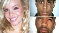 PHOTO Katie Piper is shown with the two men accused of attacking her with acid.