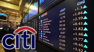 Photo: Dow jumps more than 300 as Citi announces profit