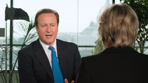 Diane Sawyer interviews David Cameron.