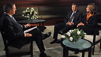 Photo: Charles Gibson interviews Bill and Melinda Gates on World News