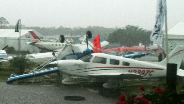 PHOTO Bad weather is seen at an airport in Florida.
