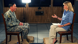 PHOTO ABC News Martha Raddatz interviews General David Petraeus, in Kabul, Sept. 10, 2010.