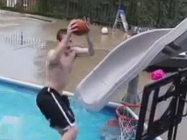 Watch: Pool Basketball Video Is a Viral Slam Dunk