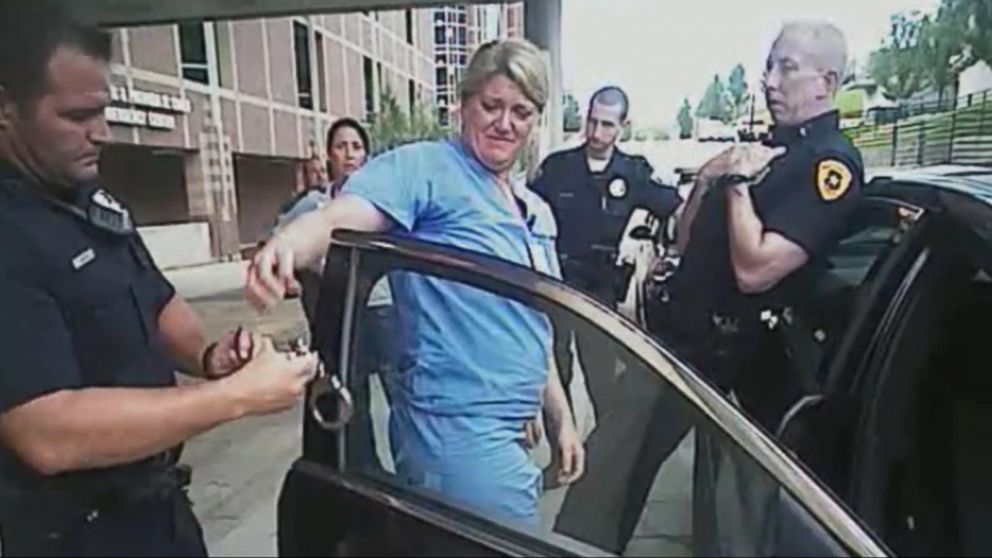Nurse arrested after refusing an officer's request to draw blood Video