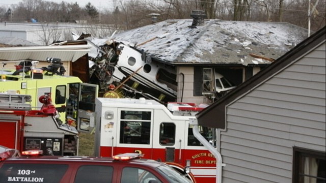 VIDEO: Two of the four people aboard the private jet that damaged three homes were killed.