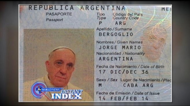 VIDEO: Instant Index: Pope Francis AKA Jorge Bergoglio Gets a New Passport, Just Like Us